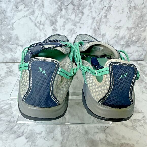 Chaco Womens Trail Shoes 10.5 Gray Teal Mesh Hiking Sneakers Adventure Outdoor‎ - Picture 3 of 16
